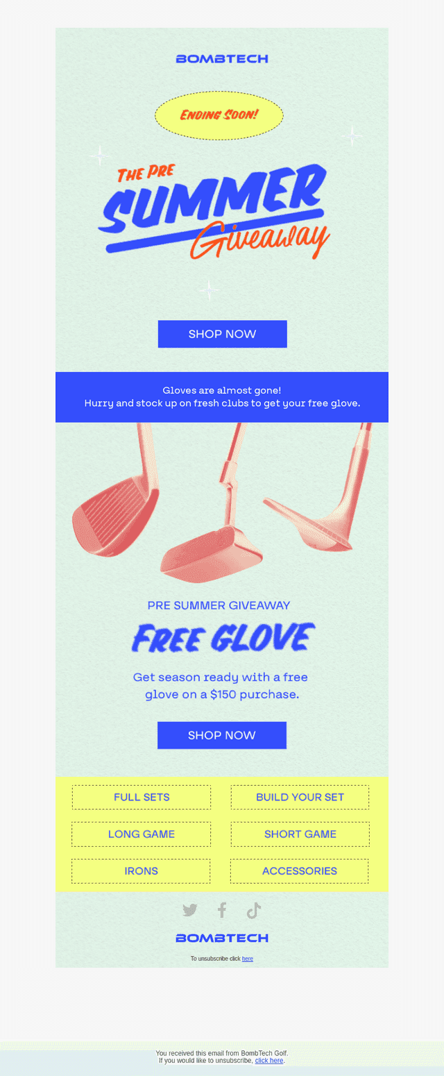 FREE Glove Ending Soon!