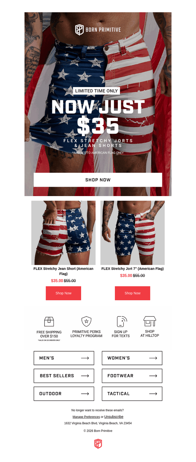 Stars. Stripes. $35.