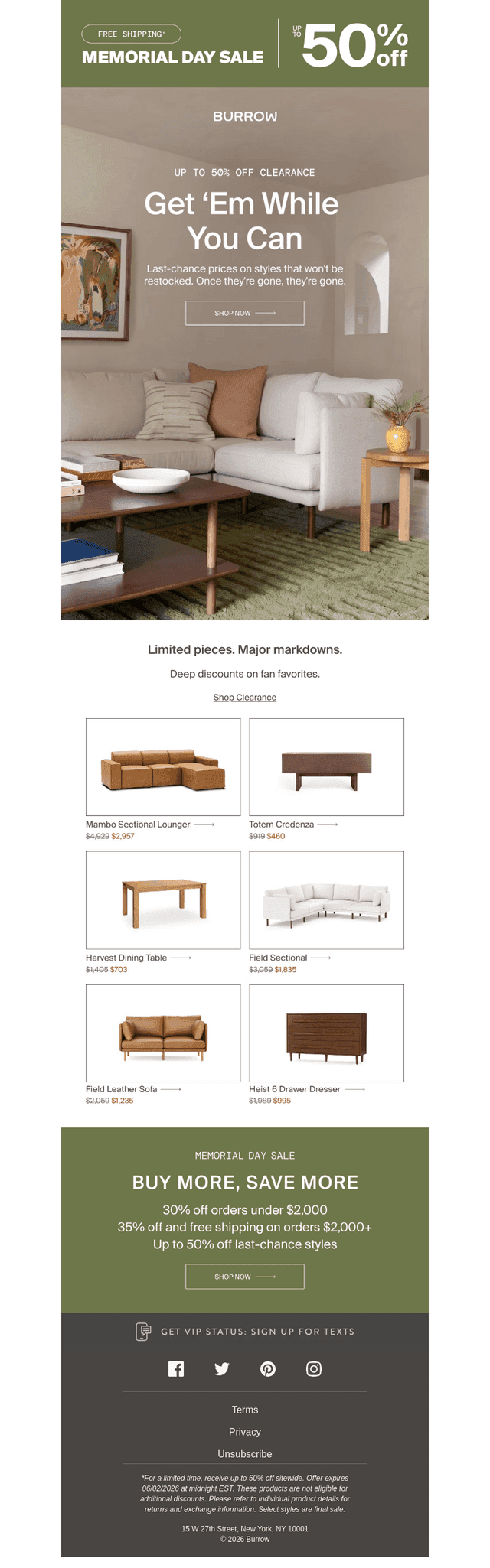 CLEARANCE: Up to 50% off