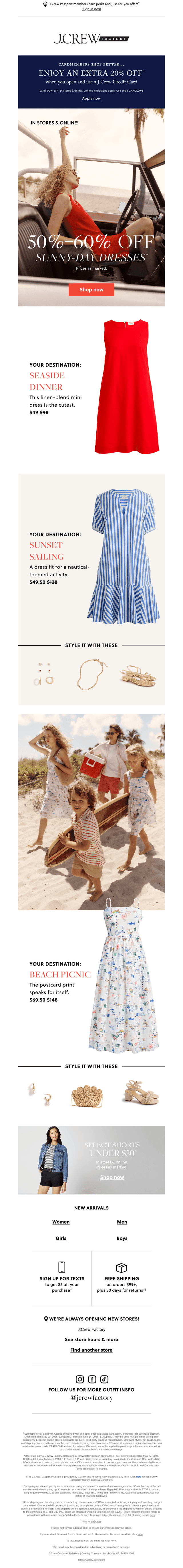 50%–60% off dresses! The options are practically endless…