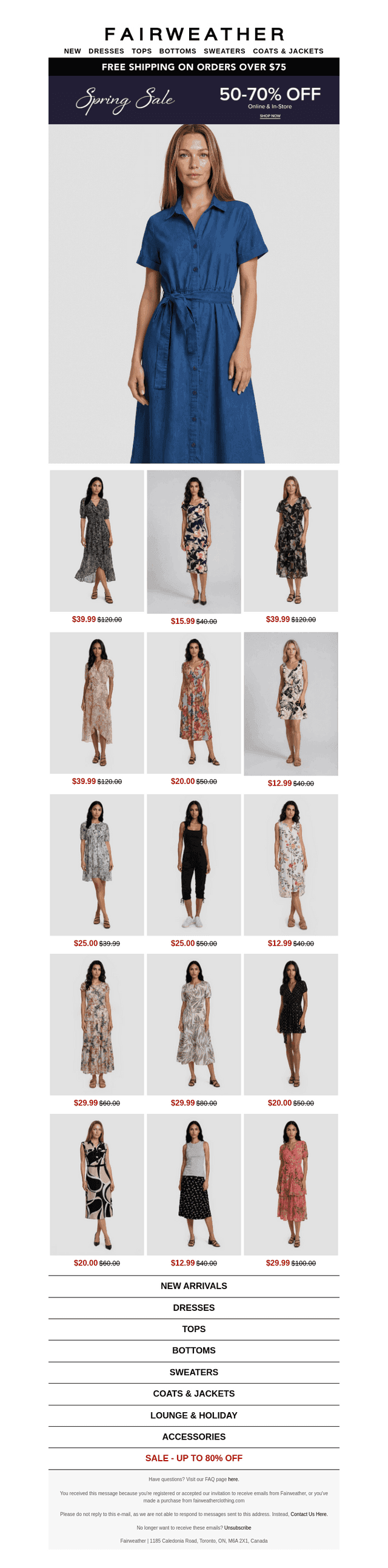 Fairweather Clothing email from Fri, May 29, 2026