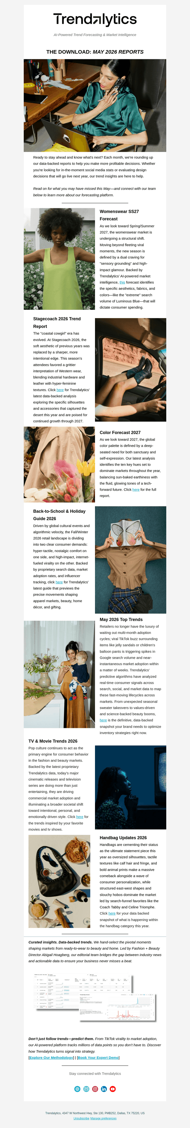 Trendalytics Innovation Labs email from Fri, May 29, 2026