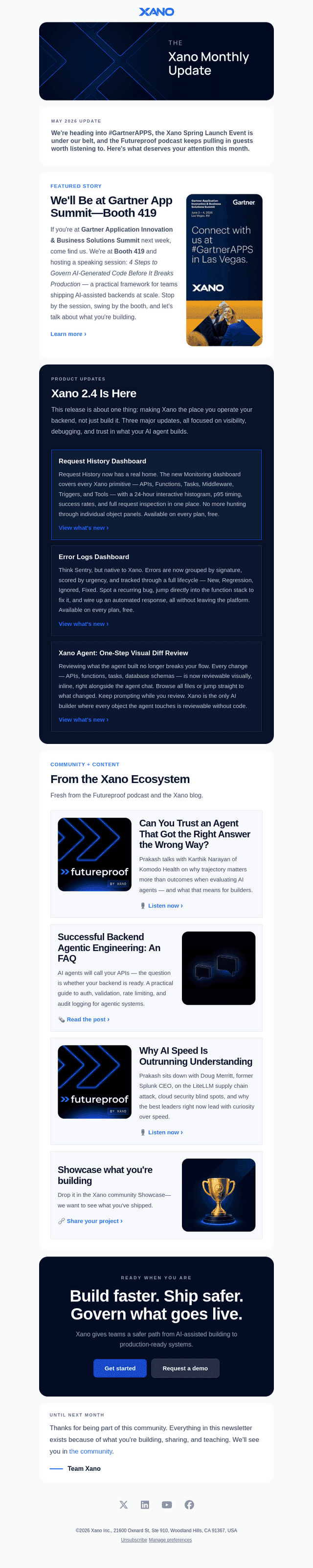Xano 2.4 Is Here + See Us at Gartner App Summit