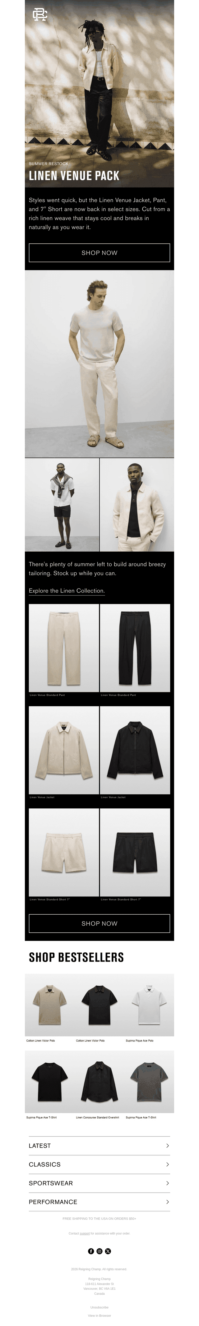 Summer Restock: Linen Venue Pack