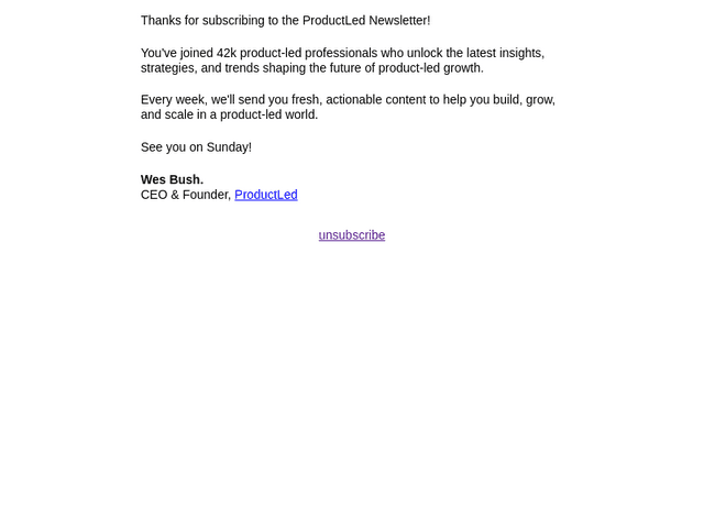 ProductLed email from Sat, May 30, 2026