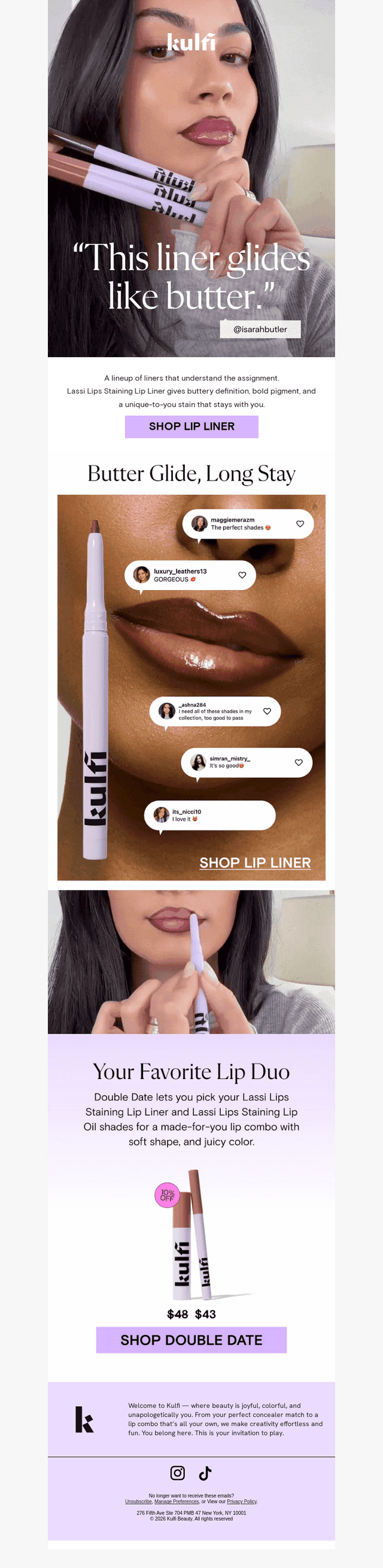 “This liner glides like butter.”