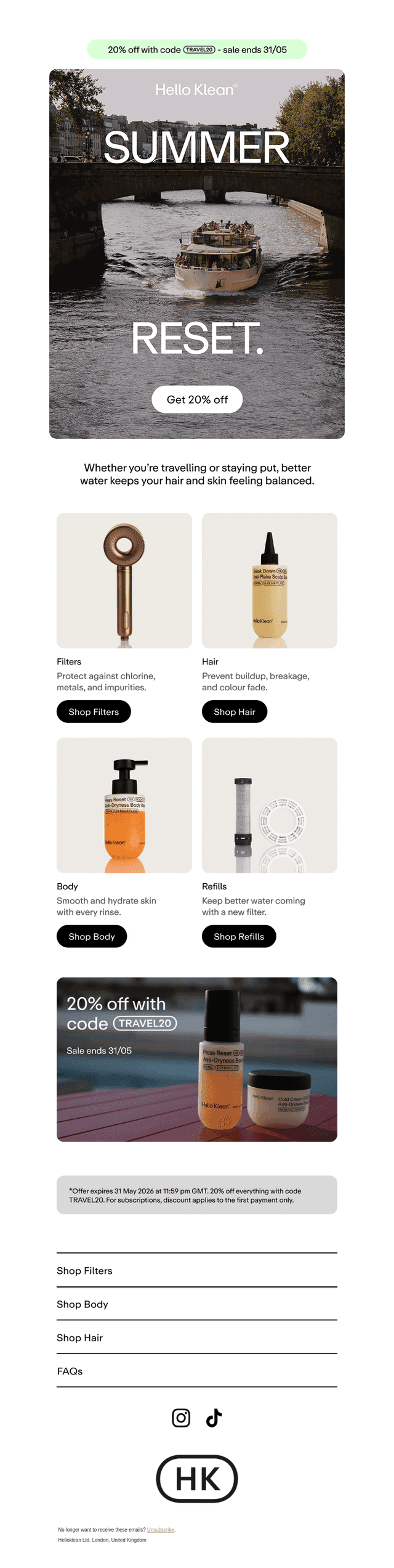Less than 48 hours of 20% off
