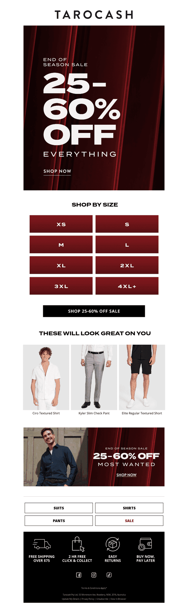 Your Size Is 25-60% Off