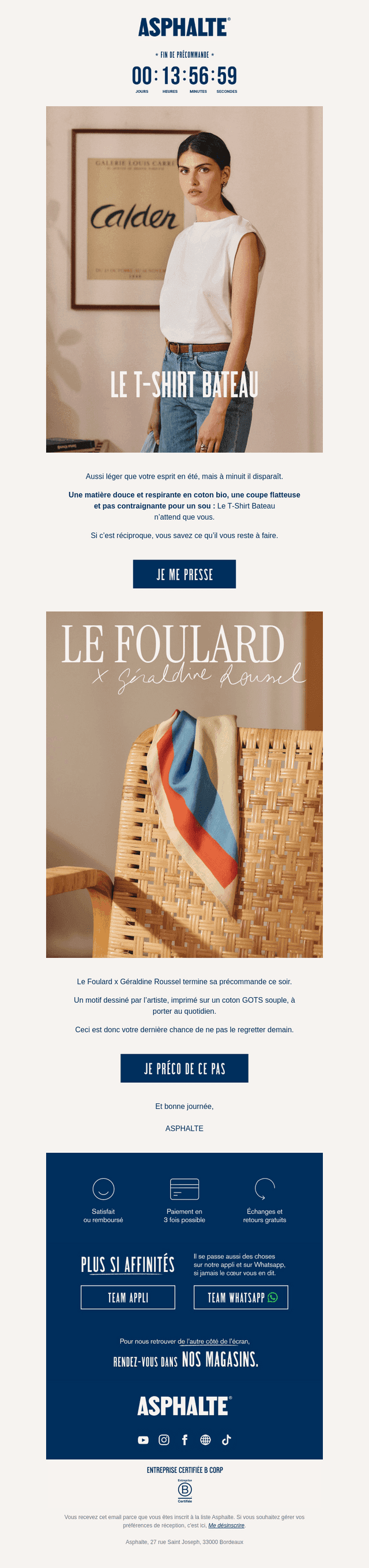 Adieu encolure dégagée