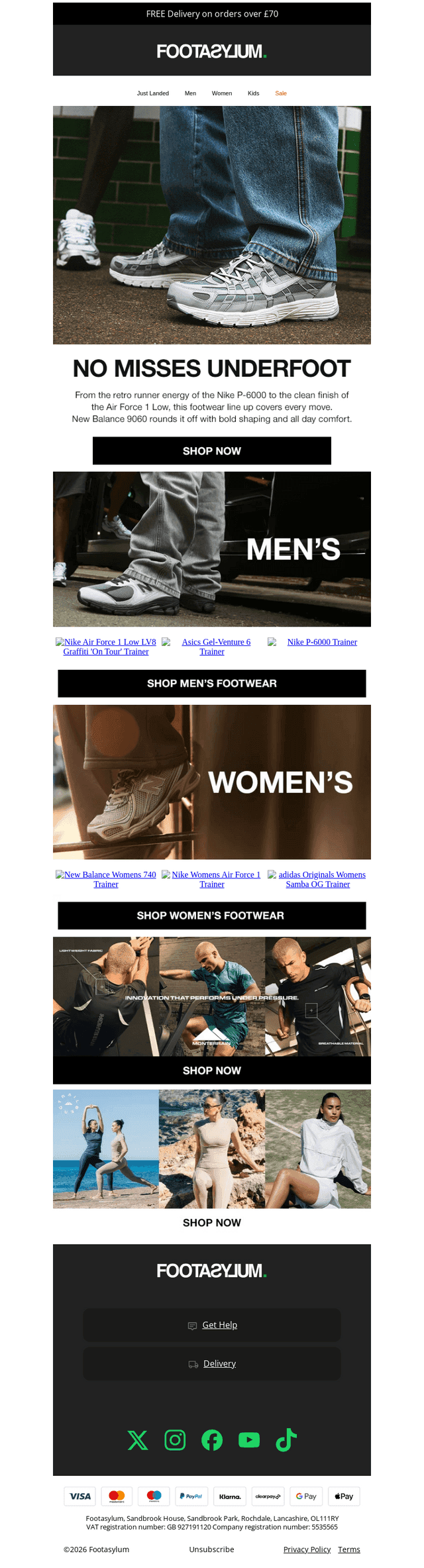 FOOTASYLUM email from Sun, May 31, 2026