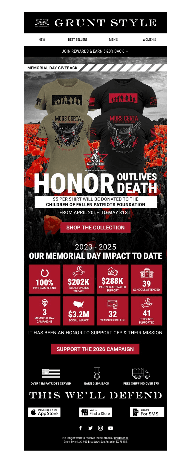 Last Chance Memorial Day Tees