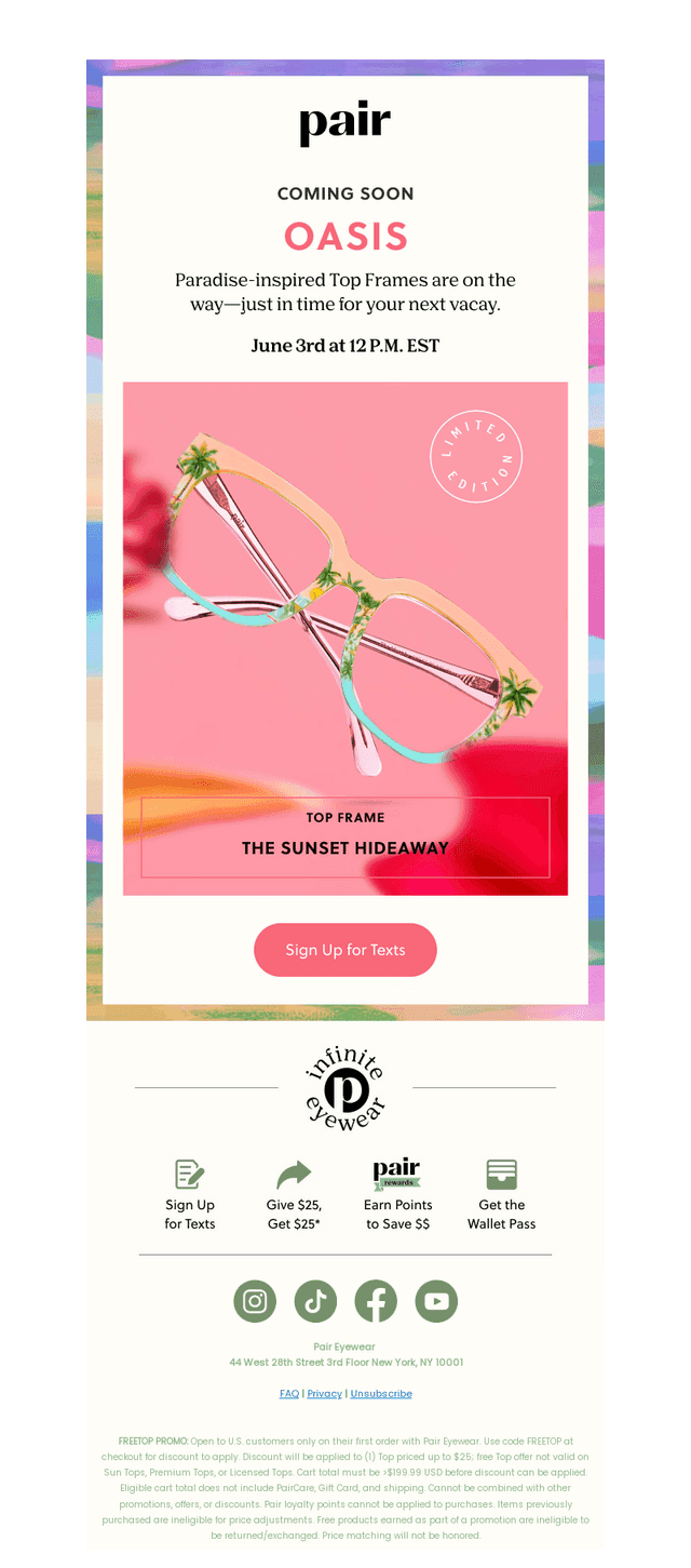 Oasis Top Frames Are On the Way🌴🌺