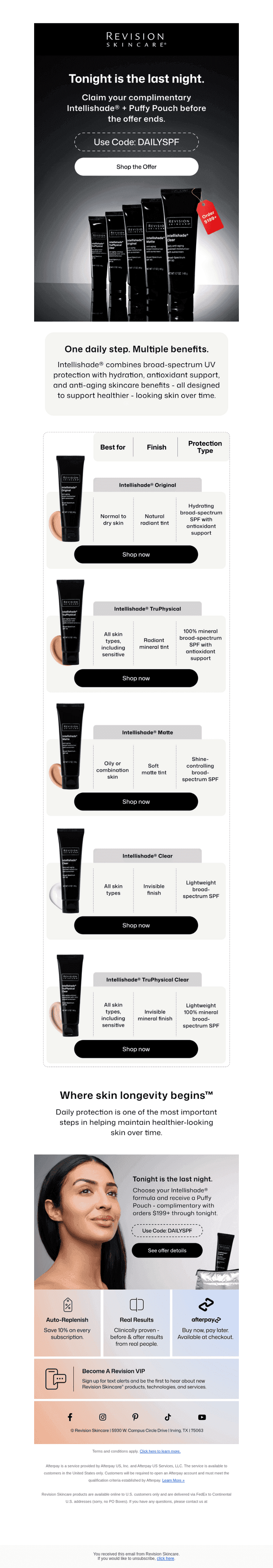 Revision Skincare email from Sun, May 31, 2026