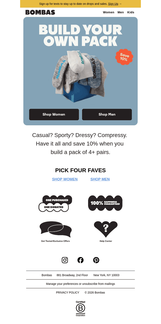 Save 10% with Custom Packs