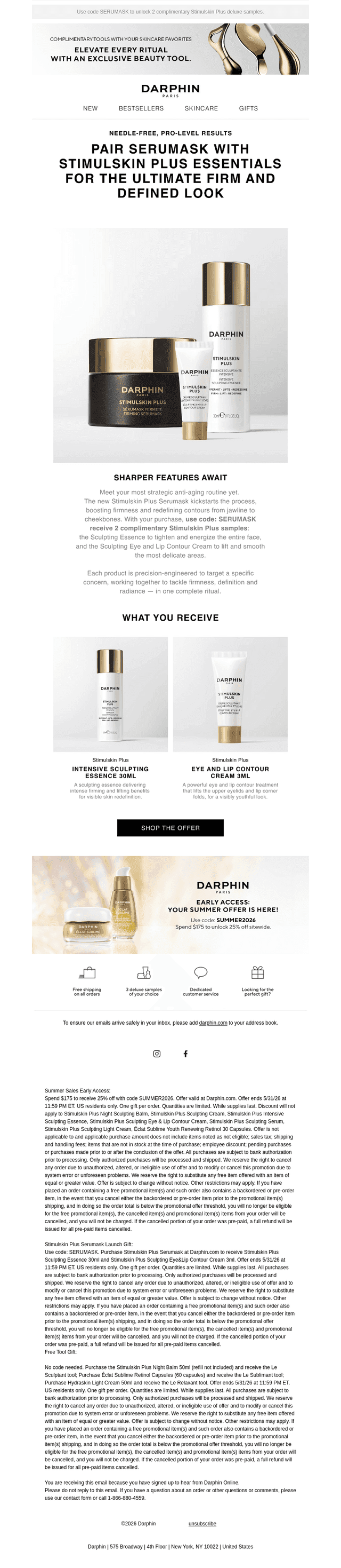 Sharper features await with Stimulskin Plus Serumask
