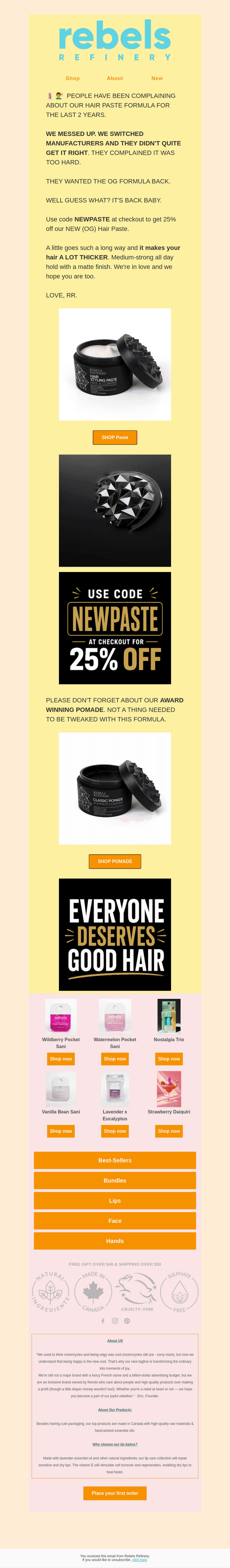 NEW Hair Paste Formula + It's 25% off