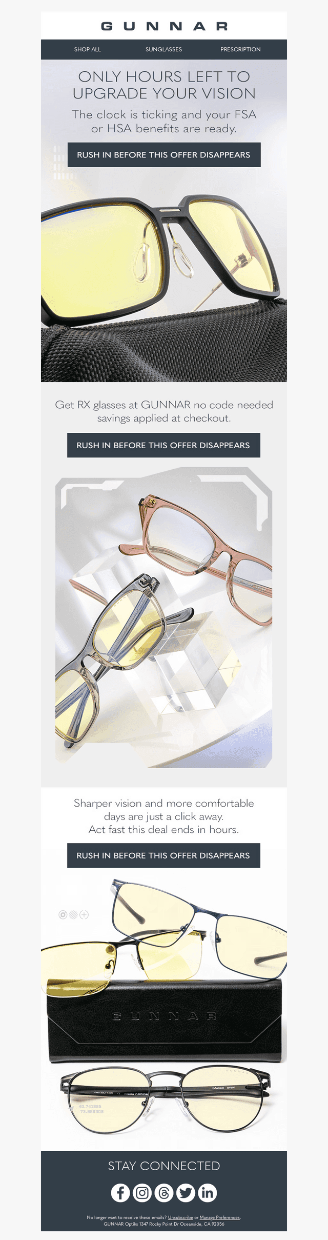 GUNNAR Optiks email from Sun, May 31, 2026