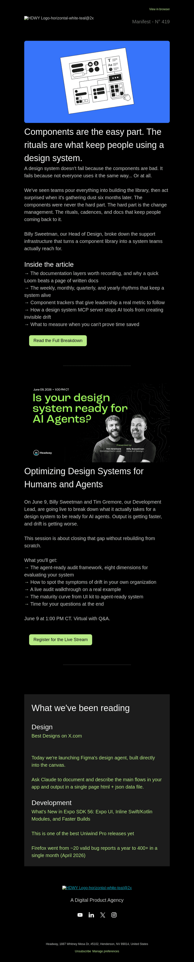 [ Manifest #419 ] Your design system doesn't have a component problem.