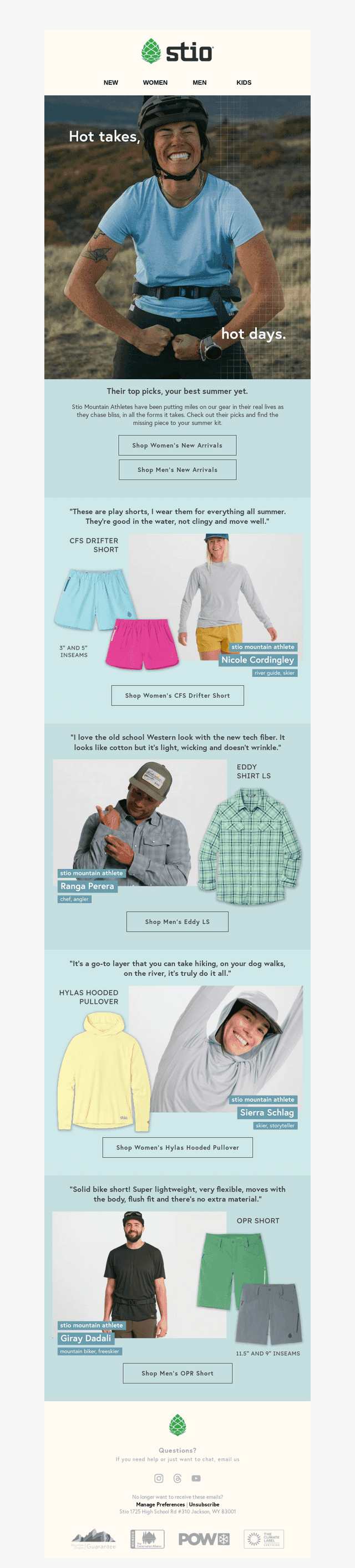 Stio Athlete Picks To Kick Off Summer