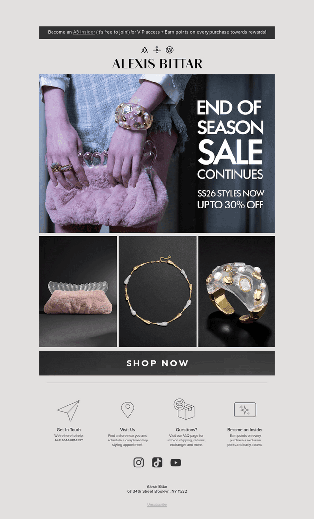 Up To 30% Off SS26 Styles