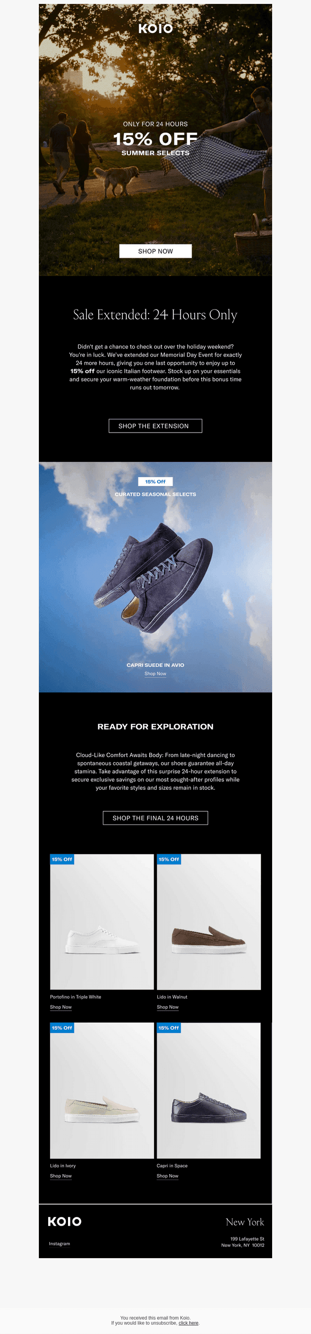 Koio Collective email from Mon, Jun 1, 2026