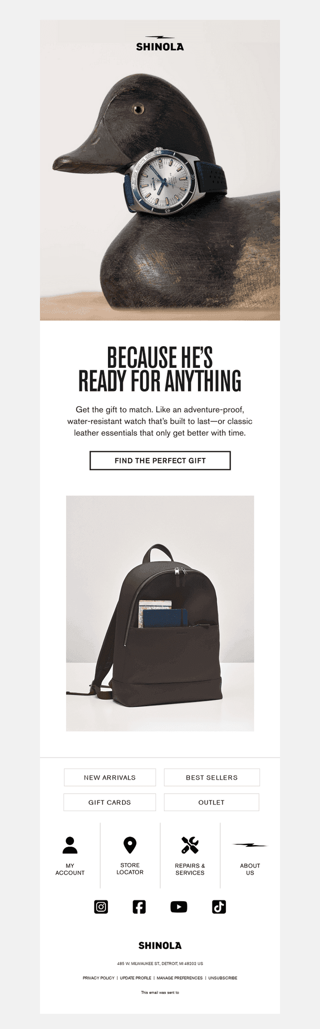 Shinola email from Mon, Jun 1, 2026