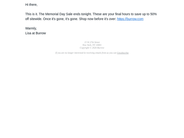 Burrow email from Tue, Jun 2, 2026