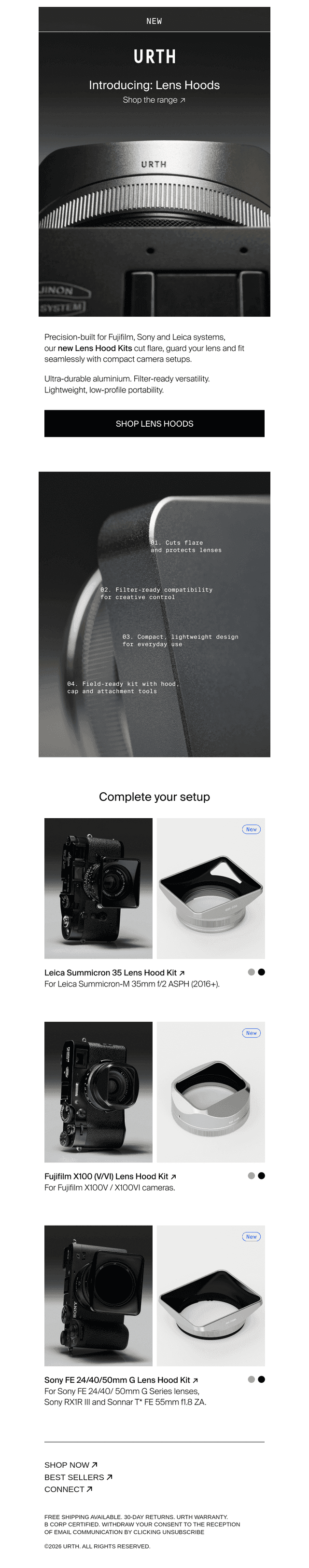 New: Lens Hood Kits
