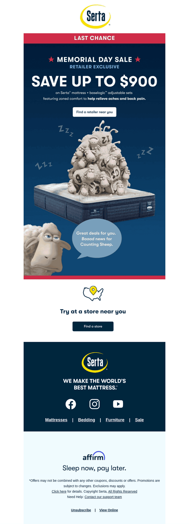 Serta email from Tue, Jun 2, 2026