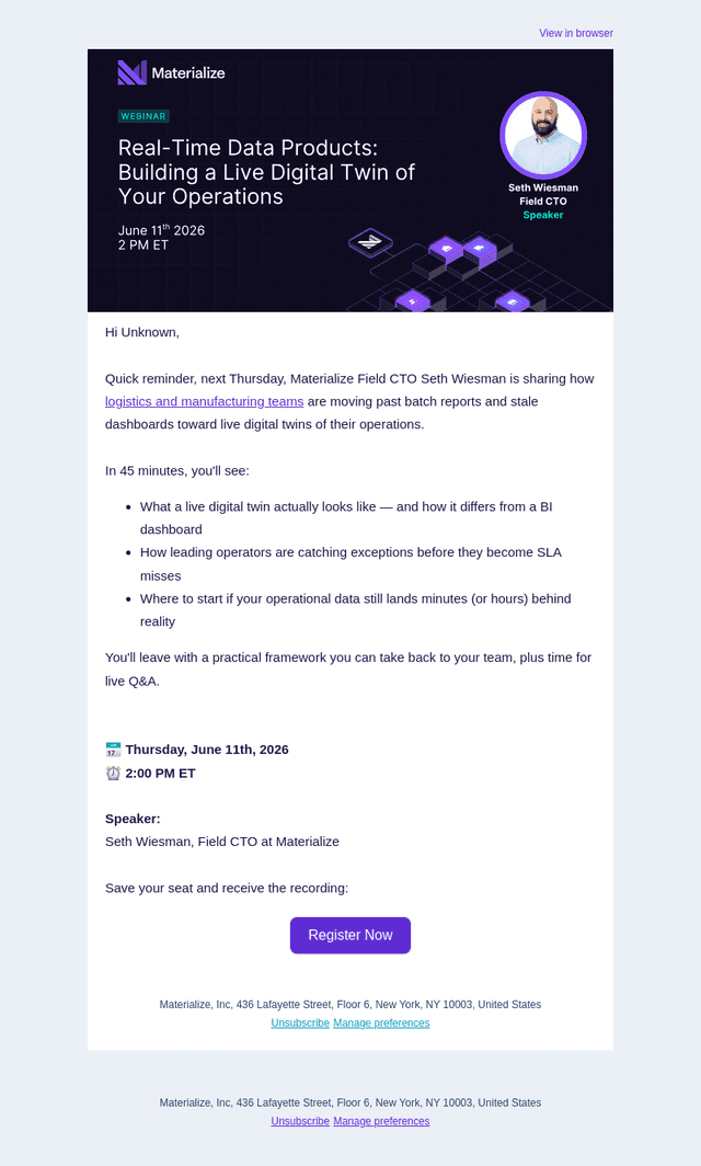 [Webinar] Building a Live Digital Twin of Your Operations