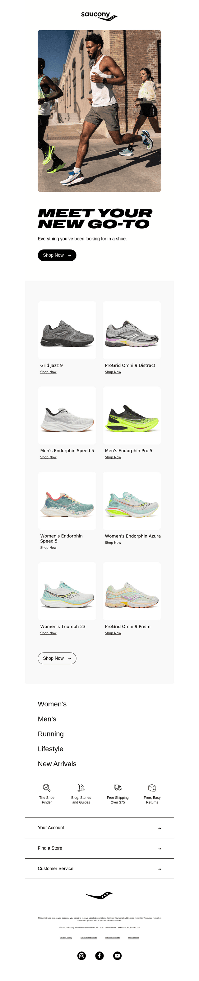 Saucony email from Tue, Jun 2, 2026