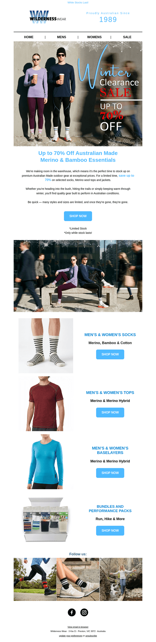 Wilderness Wear email from Wed, Jun 3, 2026