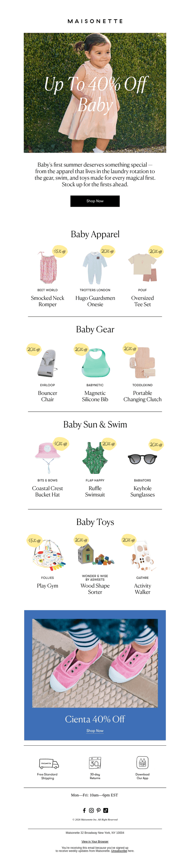 Baby's First Summer, Up To 40% Off