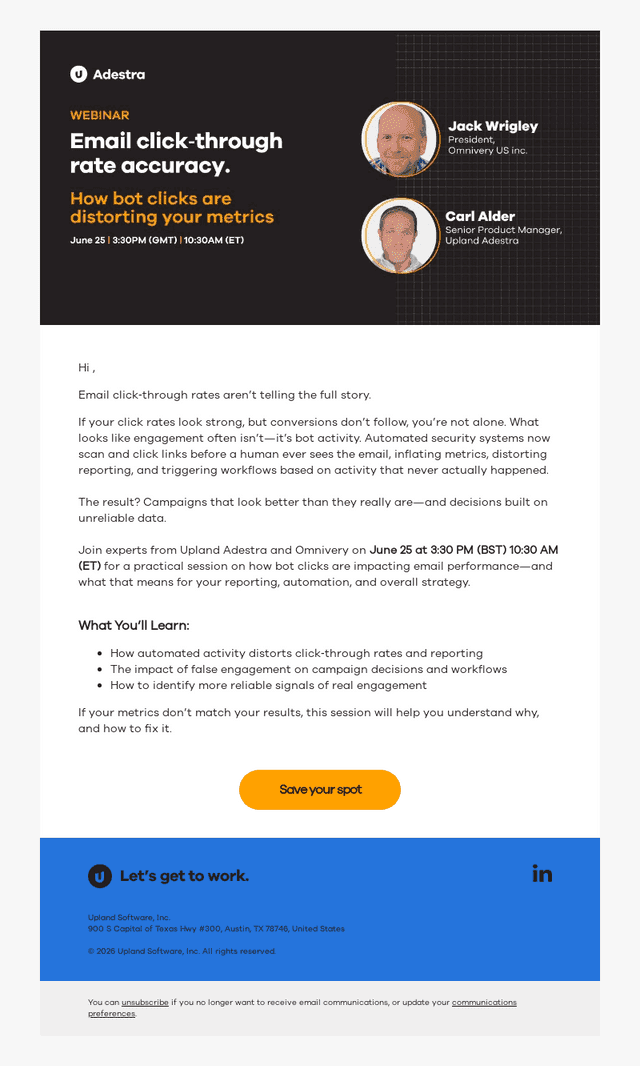 Upcoming Webinar - How Bot Clicks Distort Metrics