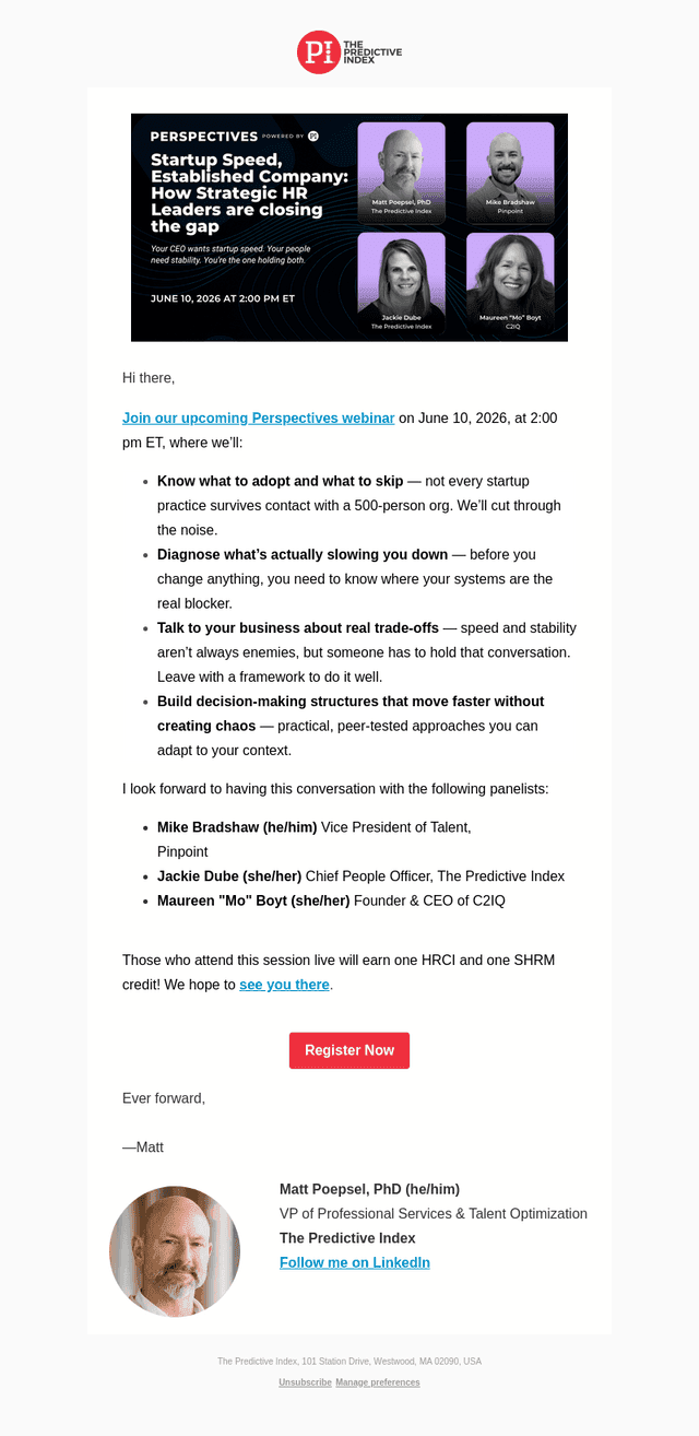 The Predictive Index email from Wed, Jun 3, 2026