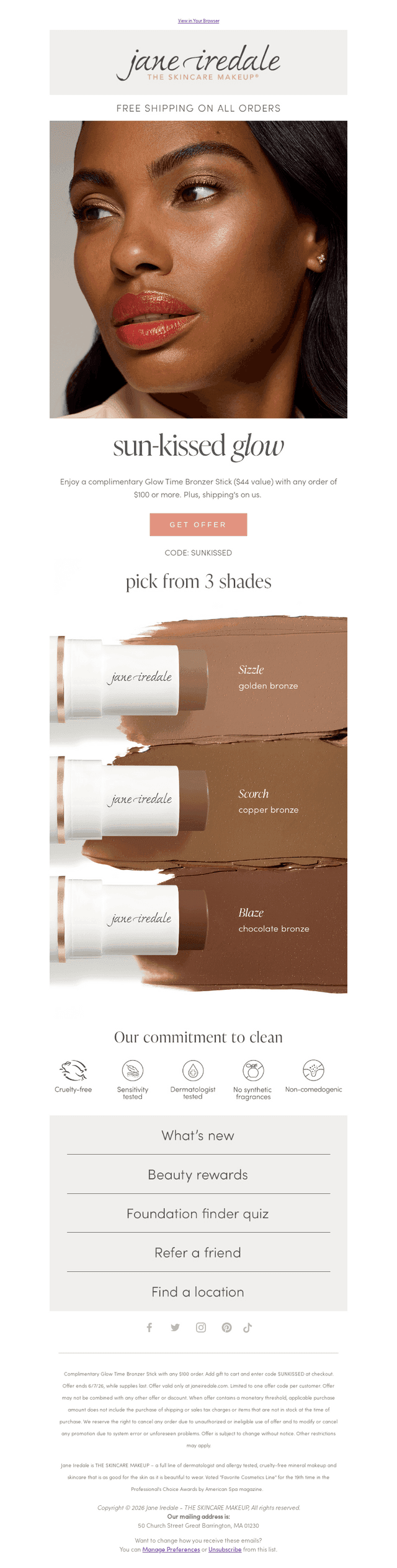 Get a FREE full-size Bronzer Stick