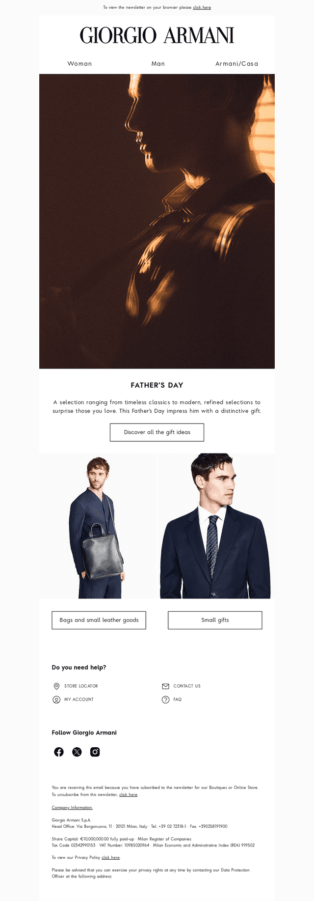 Armani email from Thu, Jun 4, 2026