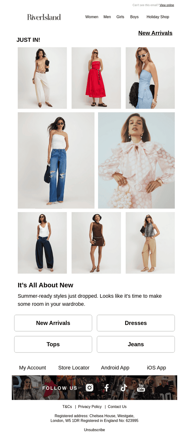 River Island email from Thu, Jun 4, 2026