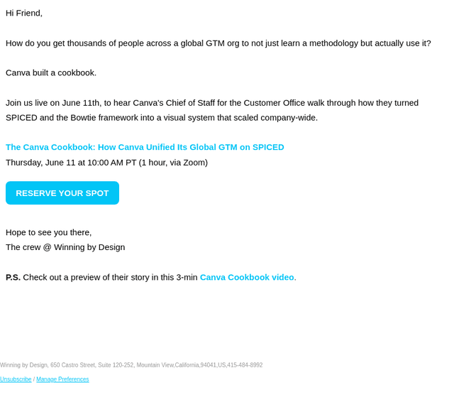 Winning by Design email from Thu, Jun 4, 2026