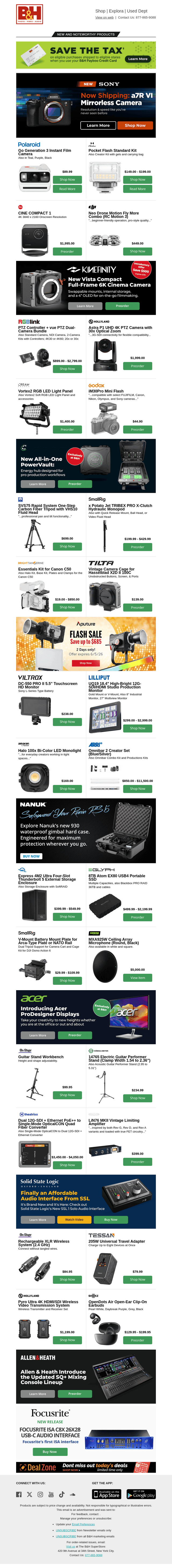 B&H Photo Video email from Thu, Jun 4, 2026