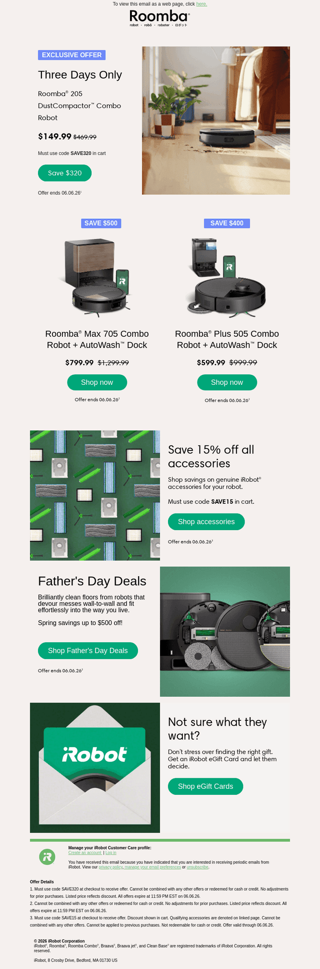 iRobot email from Thu, Jun 4, 2026