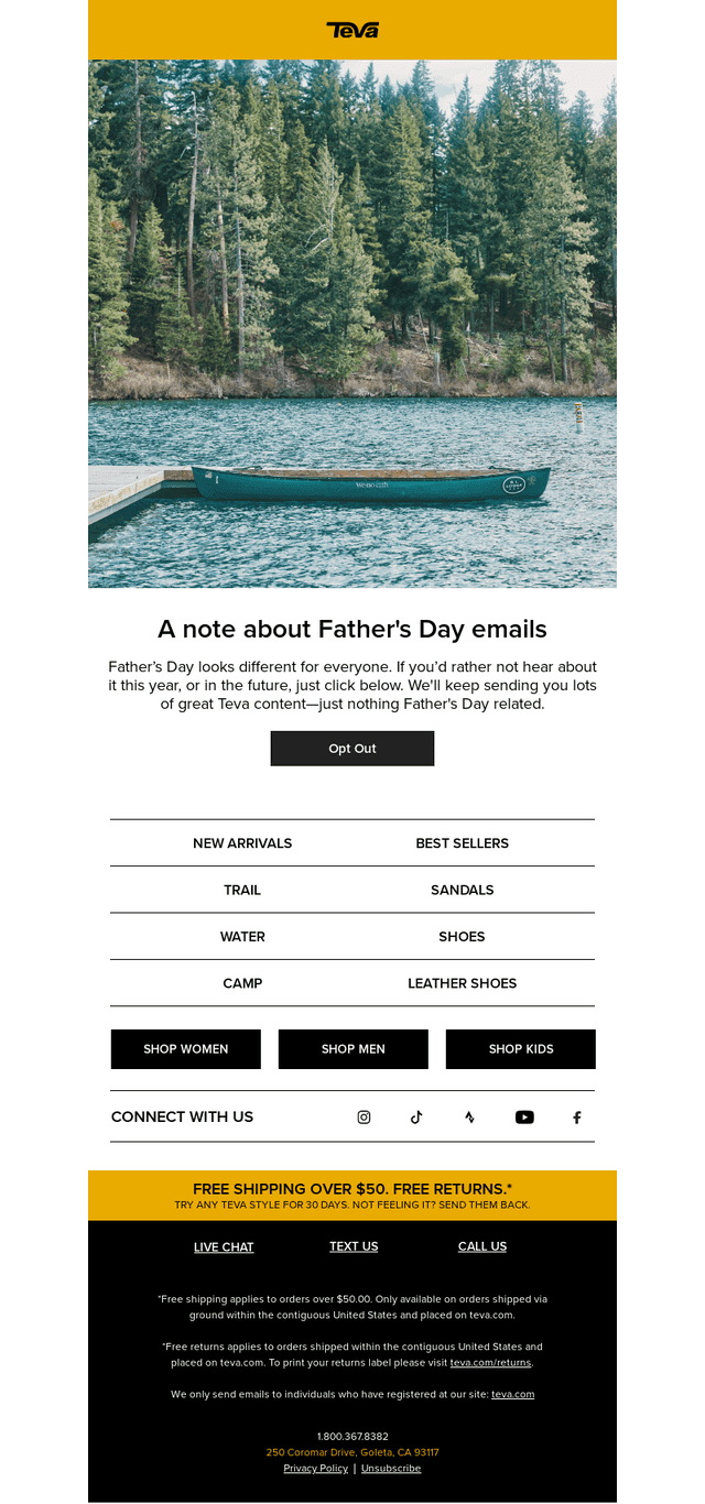 Not interested in Father’s Day emails?