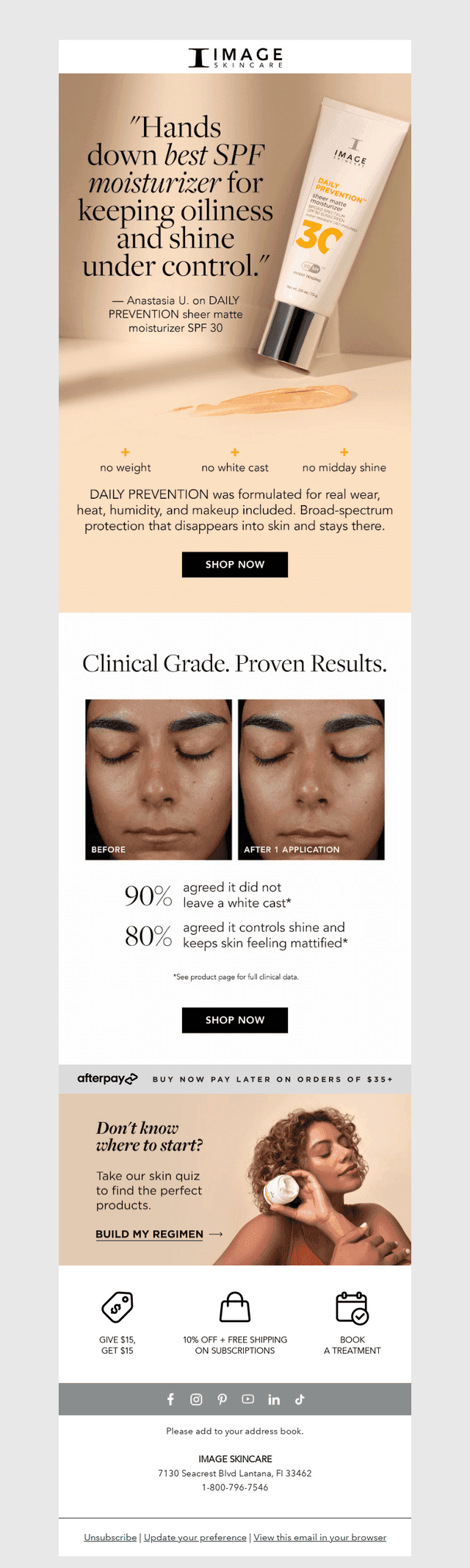 Makeup-friendly. Anti-aging. Weightless SPF.