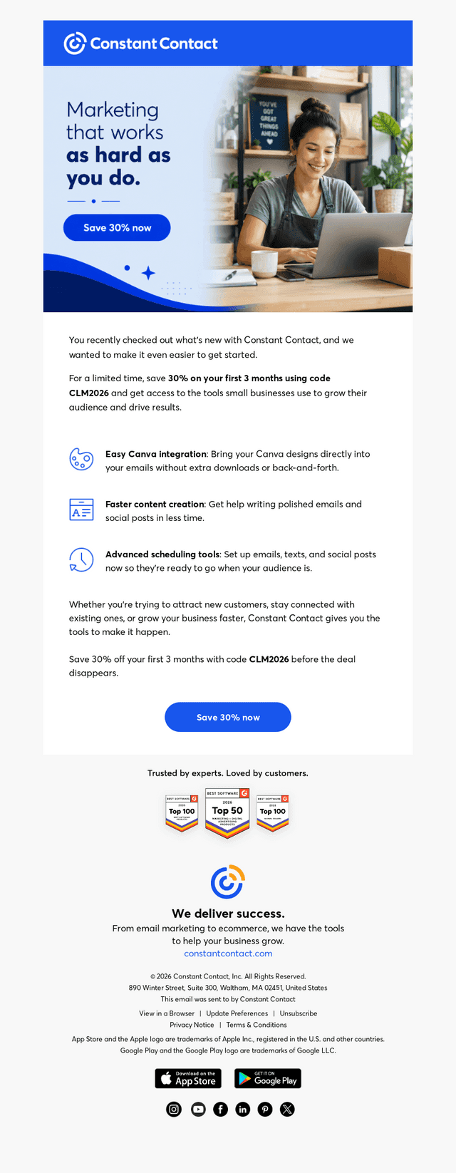Here's 30% off to help you get going