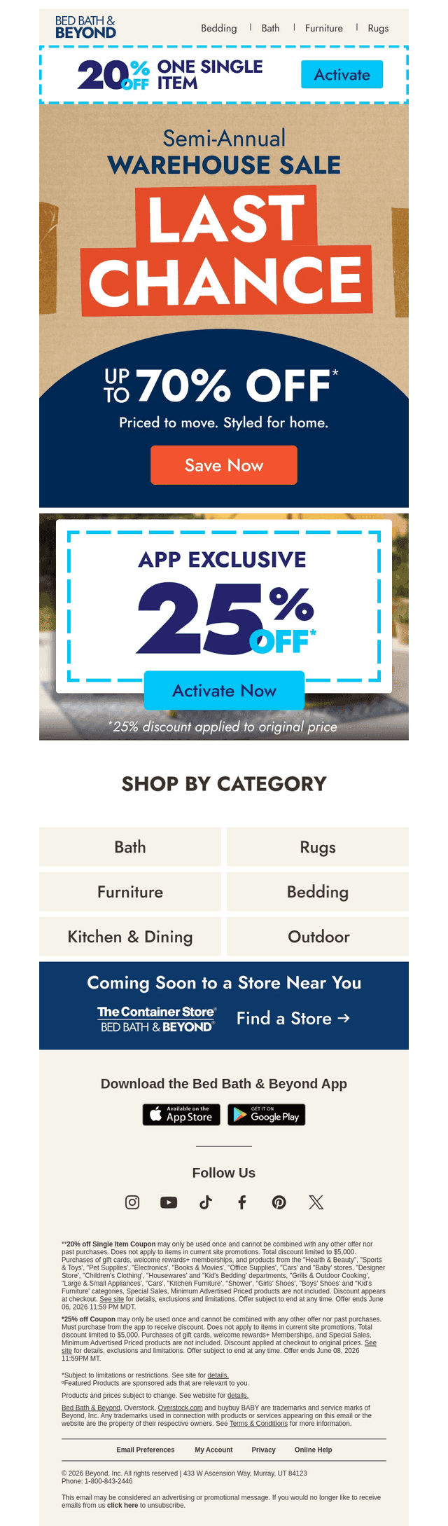 Last chance: Up to 70% off