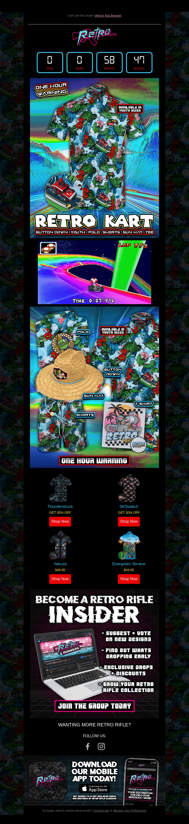 Retro Kart: One Hour Warning