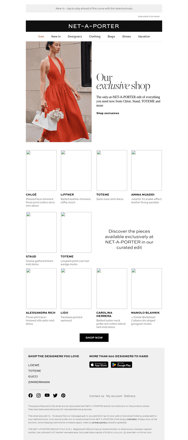 Our exclusive shop is open