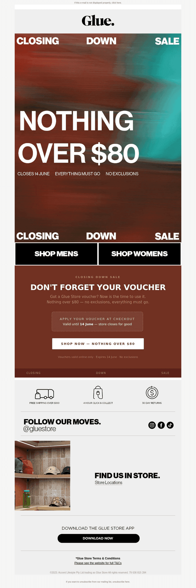 Final weeks - store closes 14 June