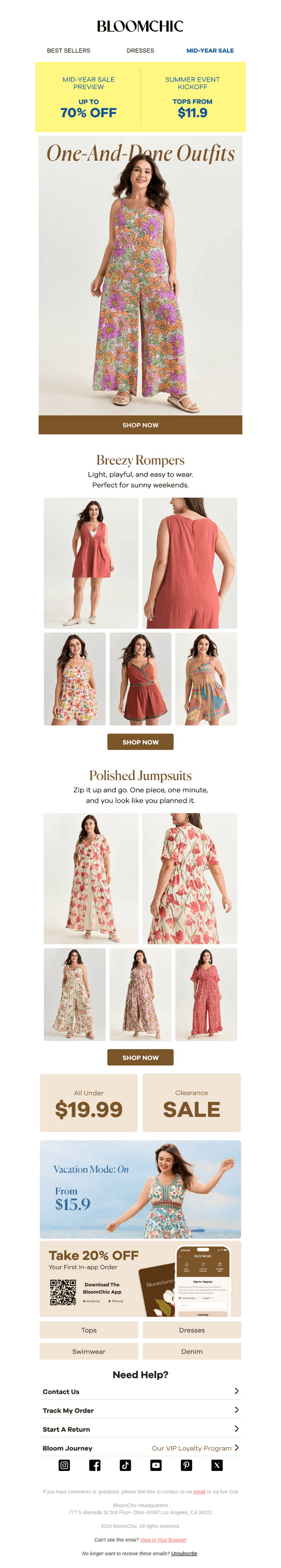 Effortless rompers & jumpsuits.
