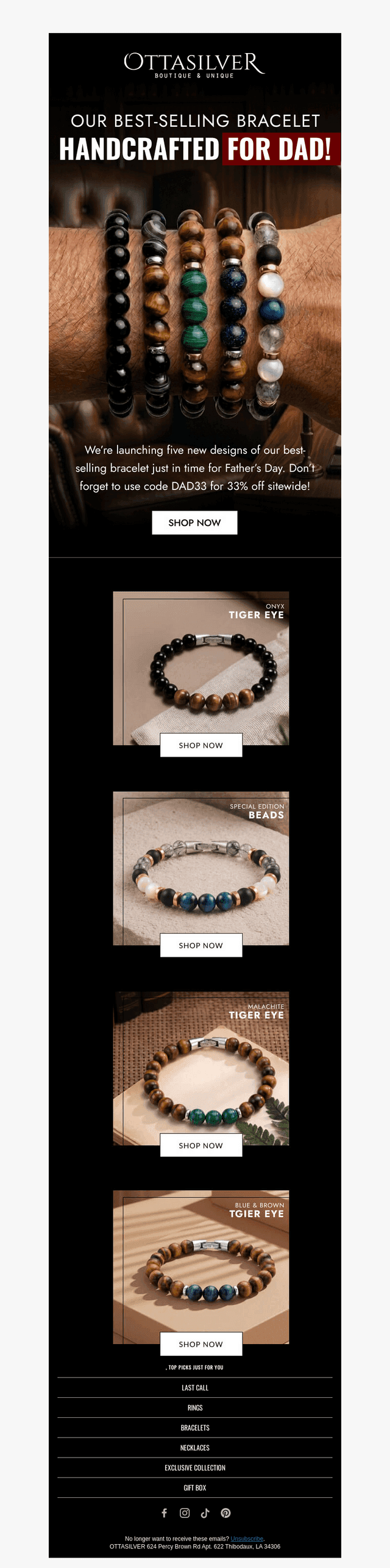 5 New Bracelet Designs & 33% Off